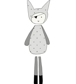 Fabelab Wallsticker*Wallstickers - Dreamy Friend Pirate - Grå m. Pirat