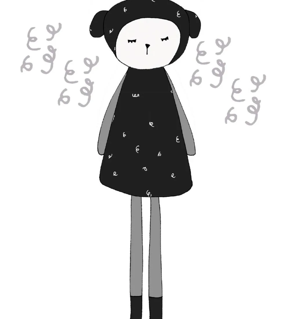 Fabelab Wallsticker*Wallstickers - Dreamy Friend Sheep - Sort m. Får