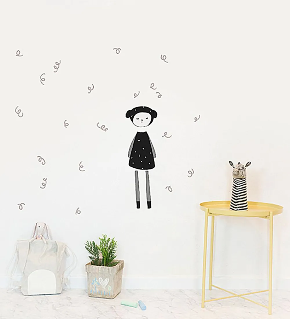 Fabelab Wallsticker*Wallstickers - Dreamy Friend Sheep - Sort m. Får