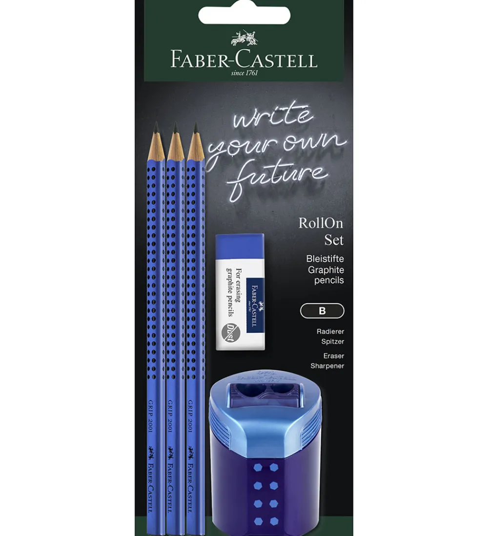Faber-Castell Skriveredskaber*Blyantsæt - Roll On - 5 Dele - Sky Blue