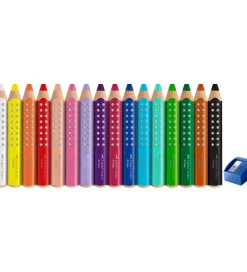 Faber-Castell Tuscher Og Farver|Skriveredskaber*Farveblyanter - XXL Jumbo Grip + Spidser - 16 stk.