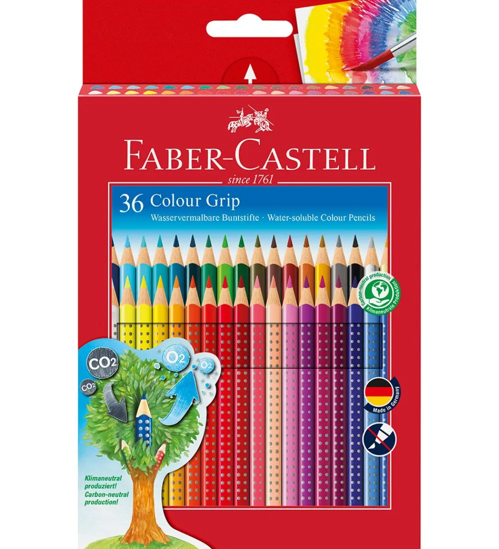 Maling-Faber-Castell Farveblyanter - Grip - Akvarel - 36 stk - Multifar
