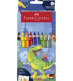 Faber-Castell Skriveredskaber*Farveblyanter - 10 stk. - Jumbo Grip Dino