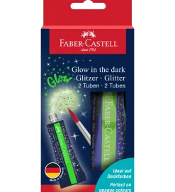 Maling|Skriveredskaber-Faber-Castell Glitter Tuber - 2 stk. - Glow In The Dark