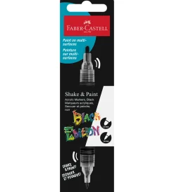 Tuscher Og Farver-Faber-Castell Tusch - Shake & Paint Acrylic - Sort