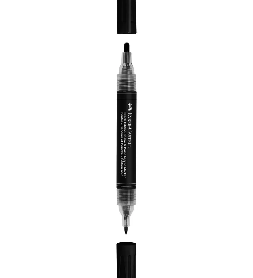 Tuscher Og Farver-Faber-Castell Tusch - Shake & Paint Acrylic - Sort
