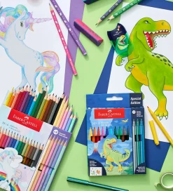 Faber-Castell Tuscher Og Farver*Tuscher - 10+3 stk. - Dinosaur - Metallic