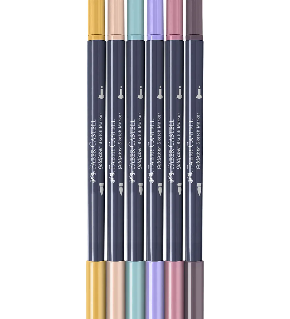 Faber-Castell Tuscher Og Farver*Tuscher - 6 Stk. - Goldfaber Sketch - Fashion