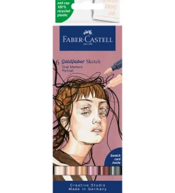 Faber-Castell Tuscher Og Farver*Tuscher - 6 Stk. - Goldfaber Sketch - Portrait