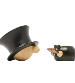 FableWood Pyntefigurer*H.C. Andersen - 8 cm - Natur/Sort