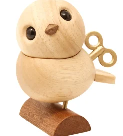 FableWood Pyntefigurer*H.C. Andersen - Nattergalen - 8 cm - Natur/Guld