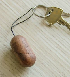 Nøgleringe-FableWood Hjerte-Nøglering - 5 cm - Natur