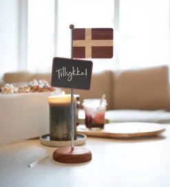 FableWood Pyntefigurer*Magnetisk Bordflag m. Tavle - H. 30 cm - Natur/Stål