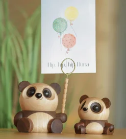 FableWood Pyntefigurer*Panda - Pom Pom - 6 cm - Natur