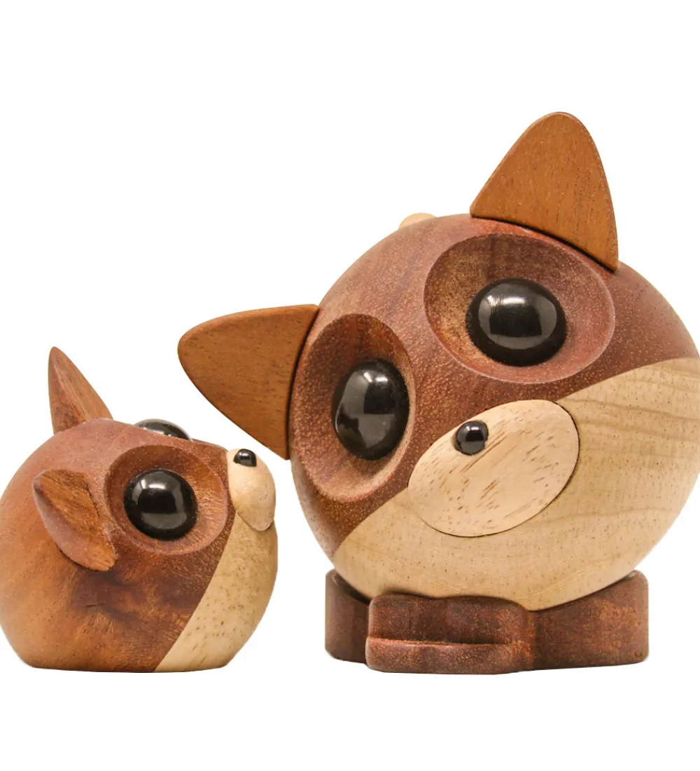 FableWood Pyntefigurer*Pick-Me-Up Ræv - Mikkel - 9 cm - Natur