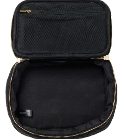 Fan Palm Toilettasker|Toilettasker*Toilettaske - Large - Quiltet Velour - Black Velvet
