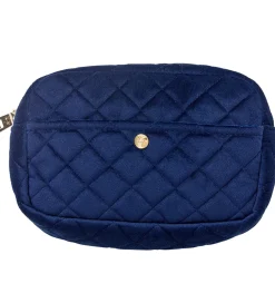 Toilettasker|Toilettasker-Fan Palm Toilettaske - Medium - Quiltet Velour - Midnight Blue
