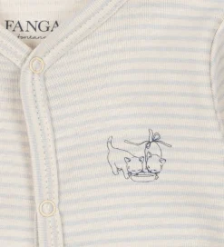 Fanga Fontana Heldragter*Natdragt - Fio - Tea Stripe Gray Dawn