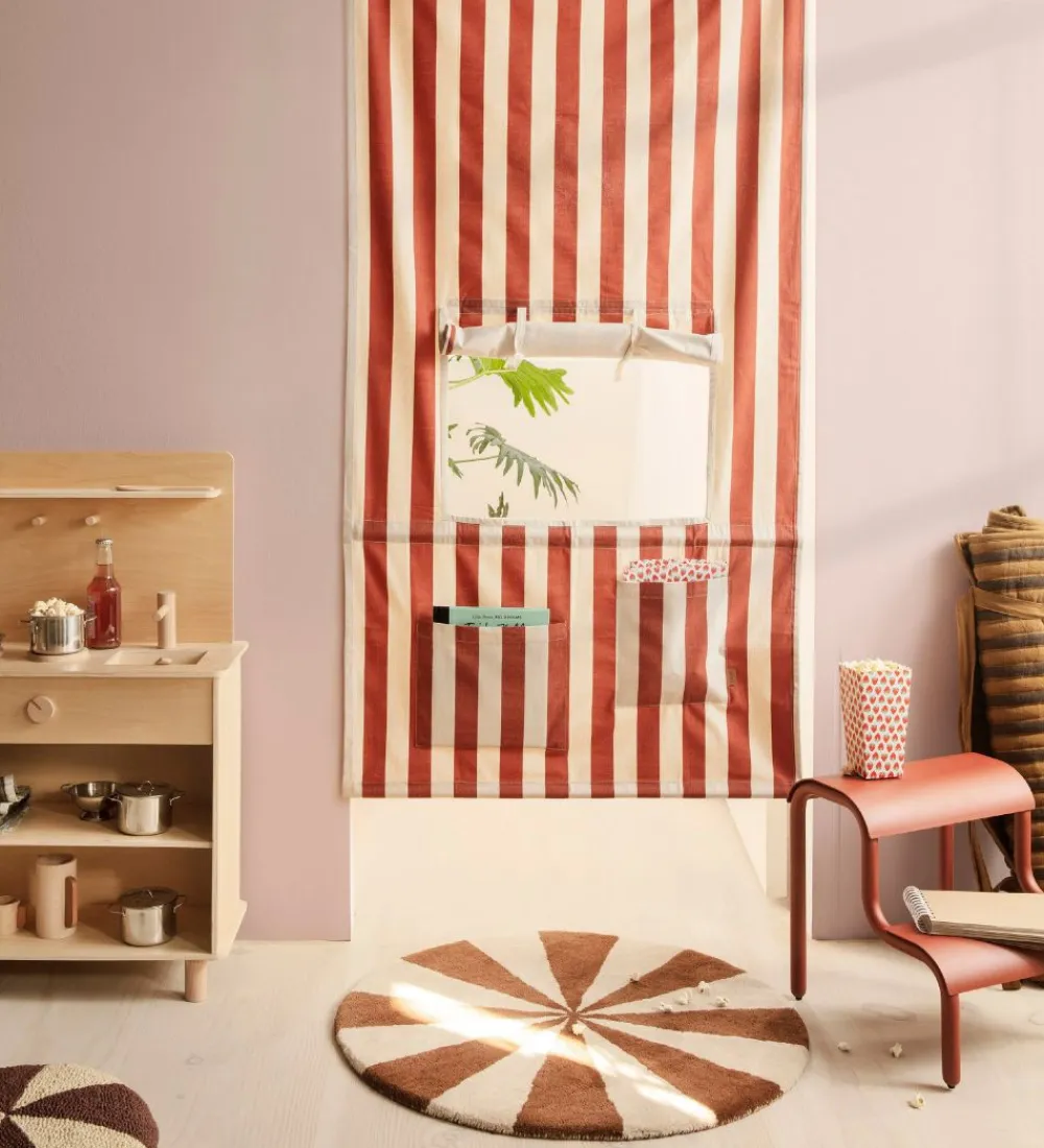 Ferm Living Gulvtæpper*Gulvtæppe - 70 cm - Uld - Dark Brick/Off White