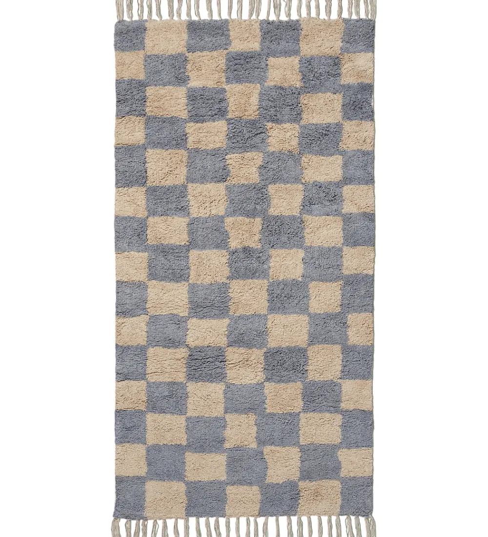 Ferm Living Tæpper|Børneværelset*Gulvtæppe - Mara - 80x150 cm - Mist Blue/Warm Sand