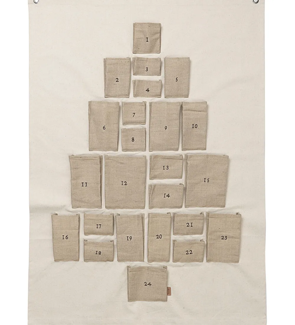 Ferm Living Julekalender*Julekalender - Pine - Maxi - Natural
