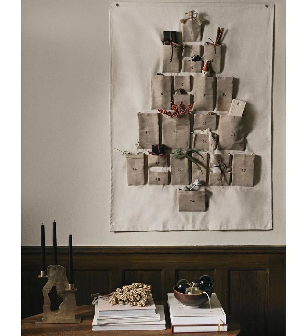 Ferm Living Julekalender*Julekalender - Pine - Maxi - Natural