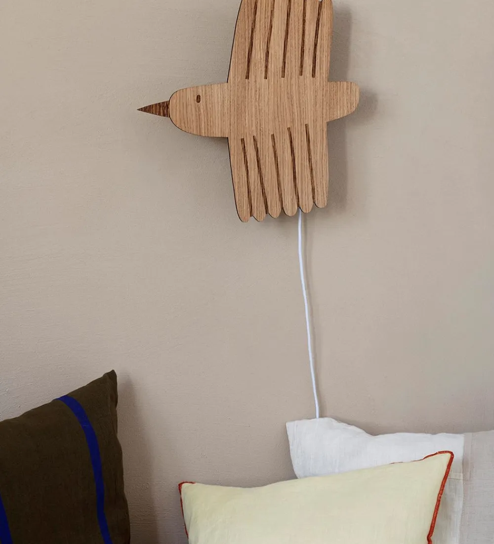 Ferm Living Væglamper*Lampe - Bird Lamp - Oiled Oak