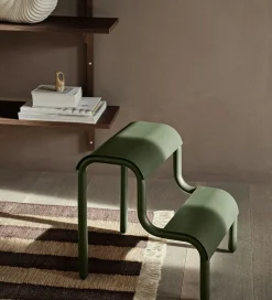 Ferm Living Skamler*Skammel - 34x35,7x36,2 cm - Forest Green