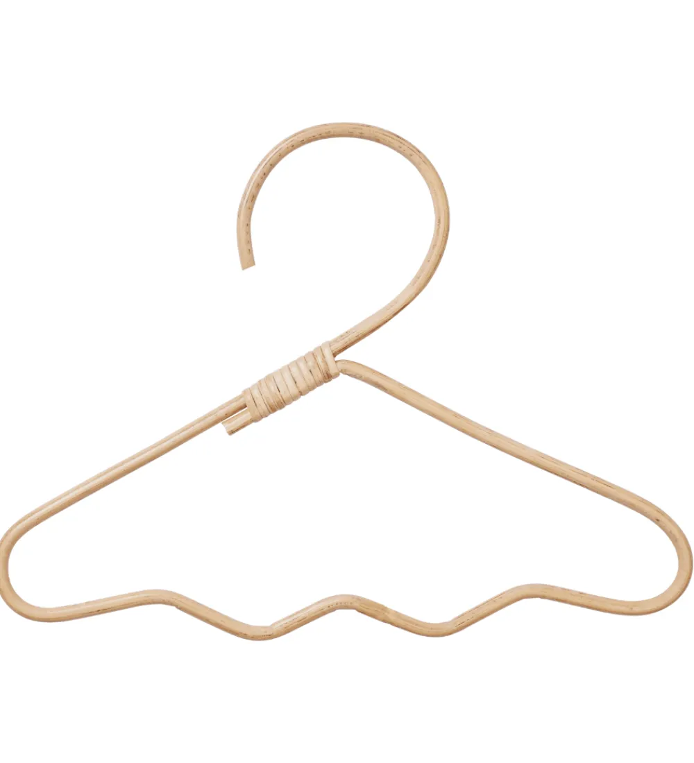 Børneværelset-Ferm Living Tøjbøjler - Rattan - 30x20 cm - 3-pak - Wavi - Natur
