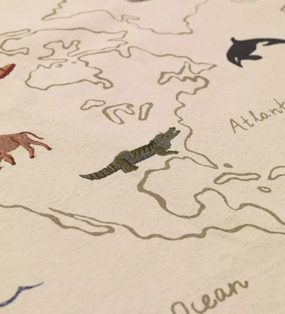 Ferm Living Plakater Og Billeder*Vægophæng - The World Textile Map - Off White