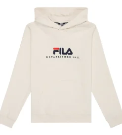 Hættetrøjer-Fila Hættetrøje - Carisio - Egret m. Logo