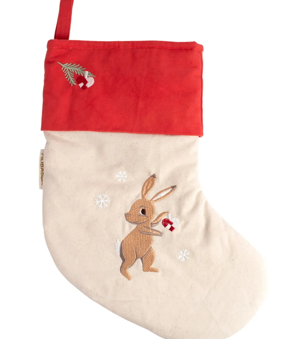 Julepynt|Dekoration-Filibabba Julesok - Wonderful Winter - Hare m. Broderi
