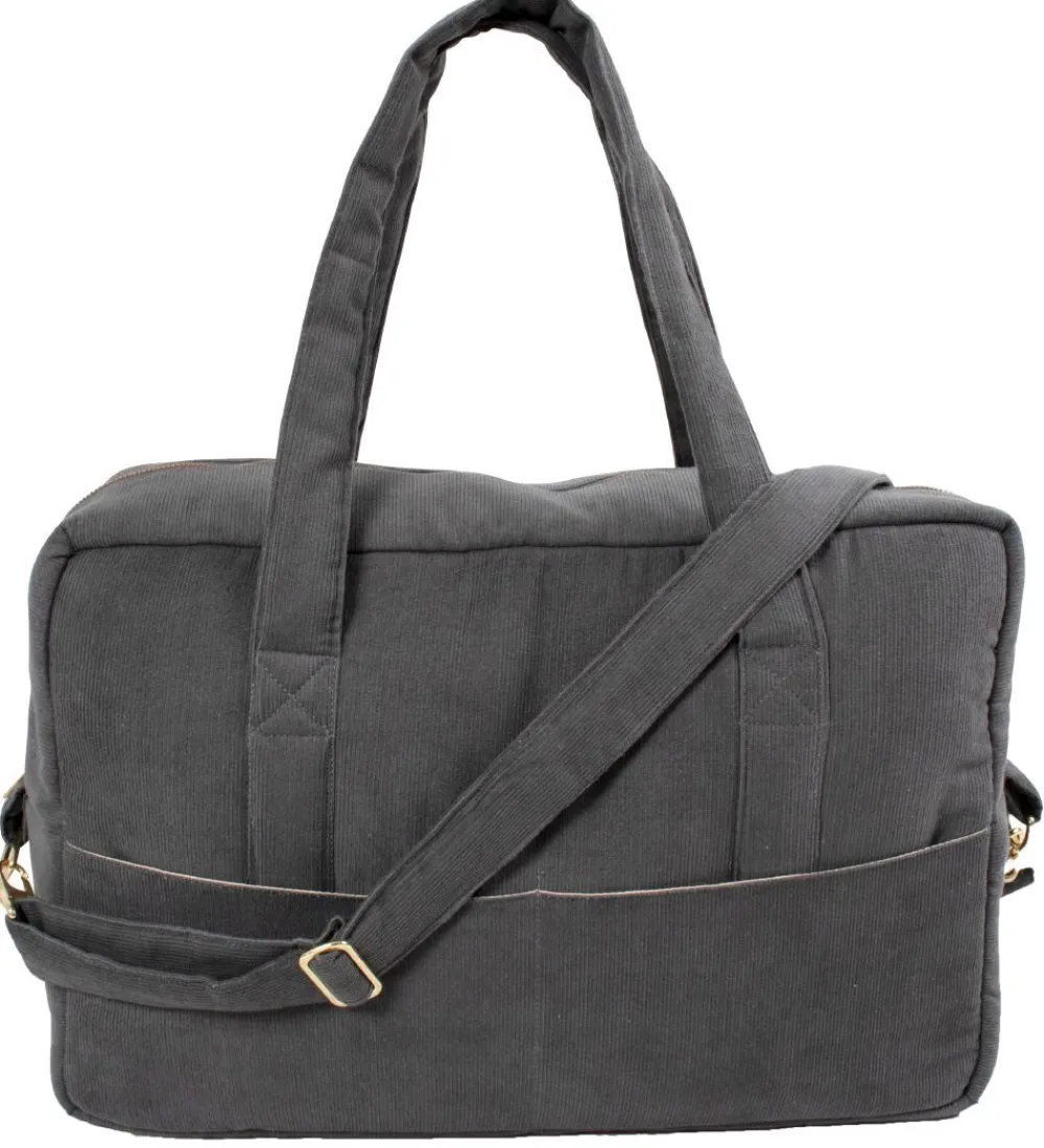 Pusletasker-Filibabba Mommy Bag - Fløjl - Stone Grey