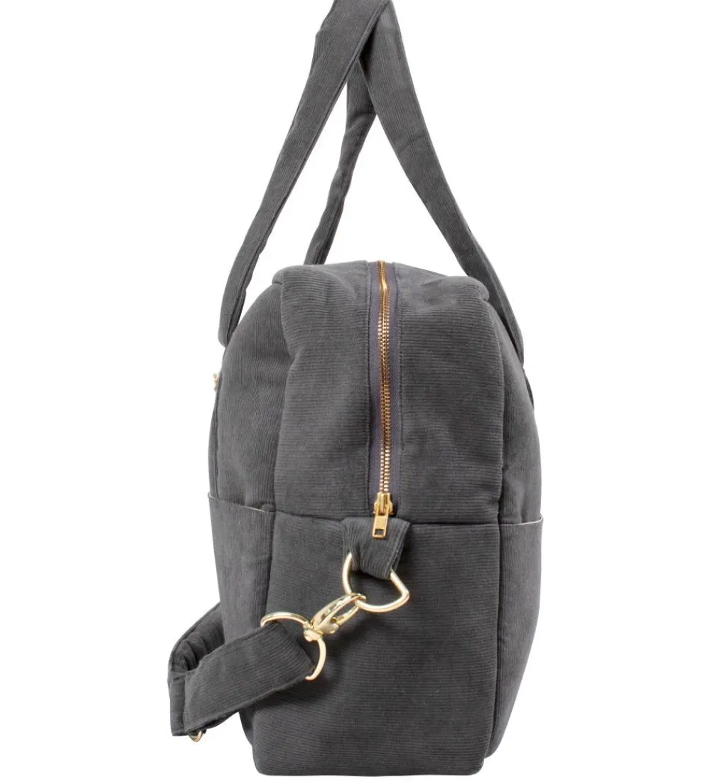 Pusletasker-Filibabba Mommy Bag - Fløjl - Stone Grey