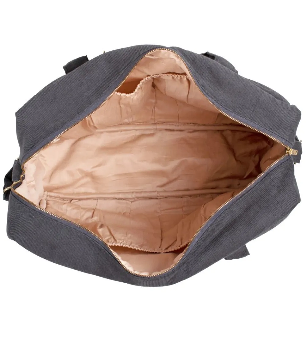 Pusletasker-Filibabba Mommy Bag - Fløjl - Stone Grey