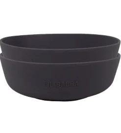 Filibabba Skåle*Skål - 2-pak - Silikone - Stone Grey