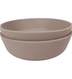 Skåle-Filibabba Skål - Silikone - 2-Pak - Warm Grey