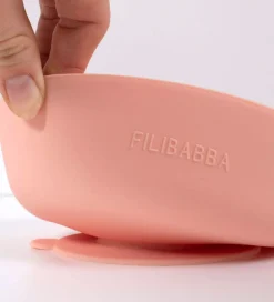 Filibabba Skåle*Spisesæt - Silikone - 3 dele - Peach