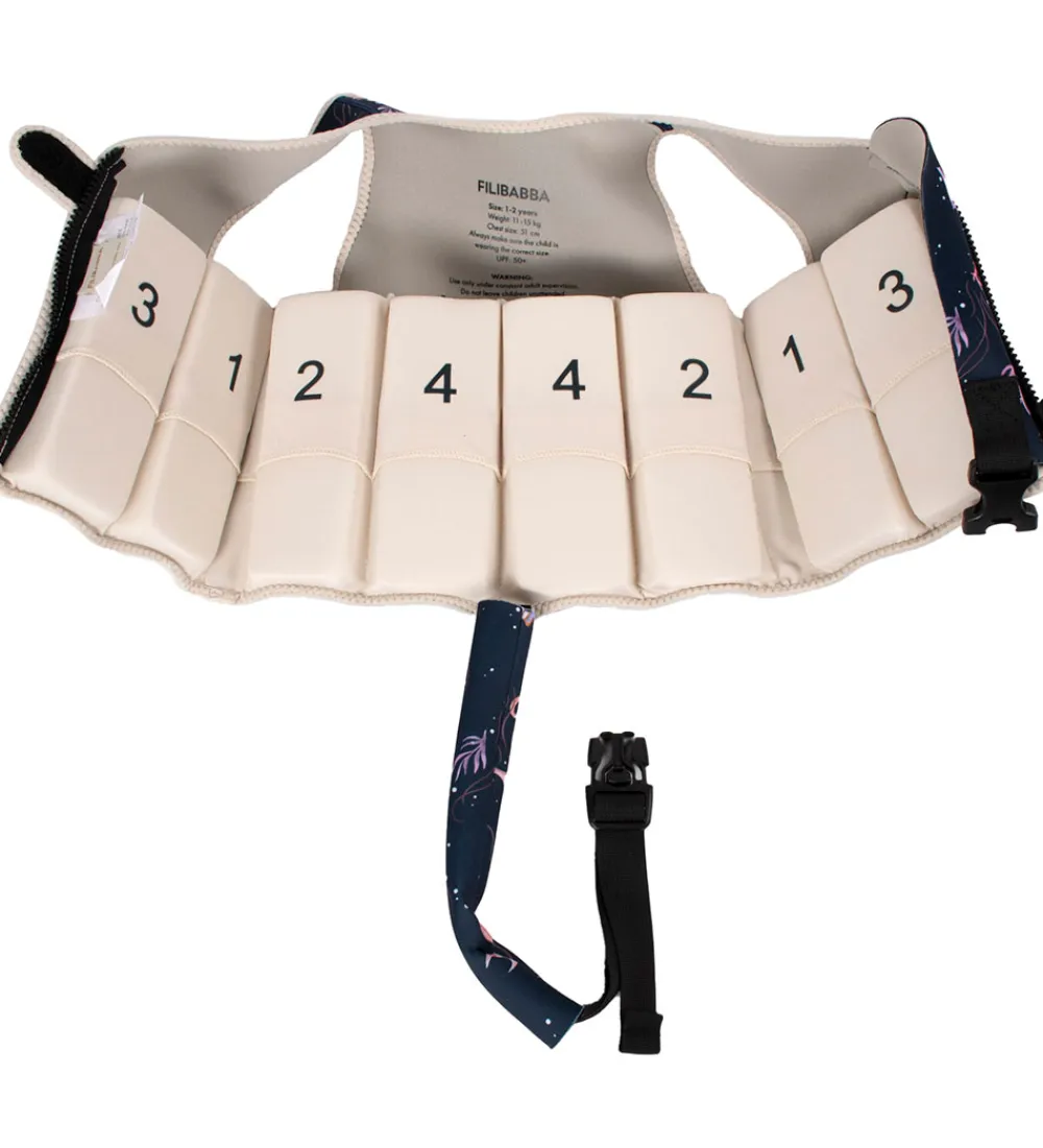 Filibabba Svømmeveste*Svømmevest - 3-4 År - UV50+ - Rainbow Reef