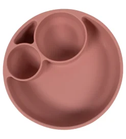 Tallerkener-Filibabba Tallerken - Silikone - Ruminddelt - Rosa