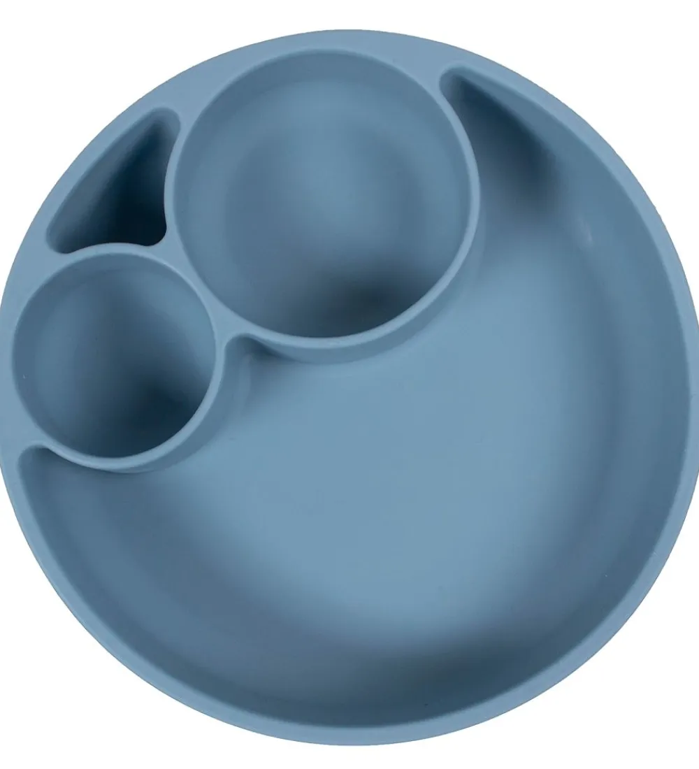 Tallerkener-Filibabba Tallerken - Silikone - Ruminddelt - Powder Blue