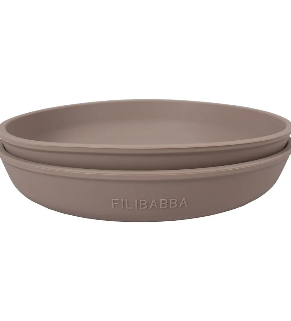 Tallerkener-Filibabba Tallerkener - Silikone - 2-Pak - Warm Grey