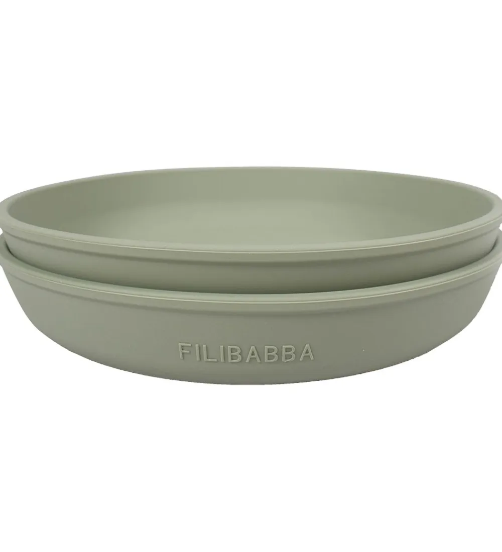 Filibabba Tallerkener*Tallerkener - Silikone - 2-Pak - Green