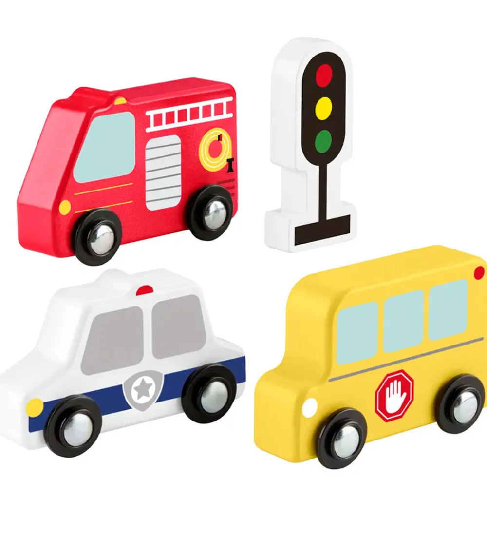 Fisher-Price Trælegetøj*Fisher Price Biler - Træ - Små Køretøjer