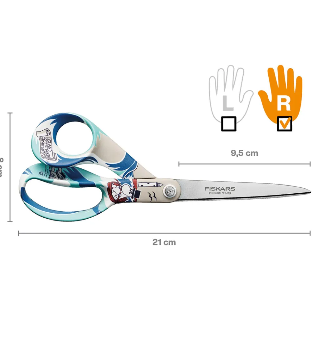 Skriveredskaber|Skole-Fiskars Moomin Saks - Universal - 21 cm - Mumifar