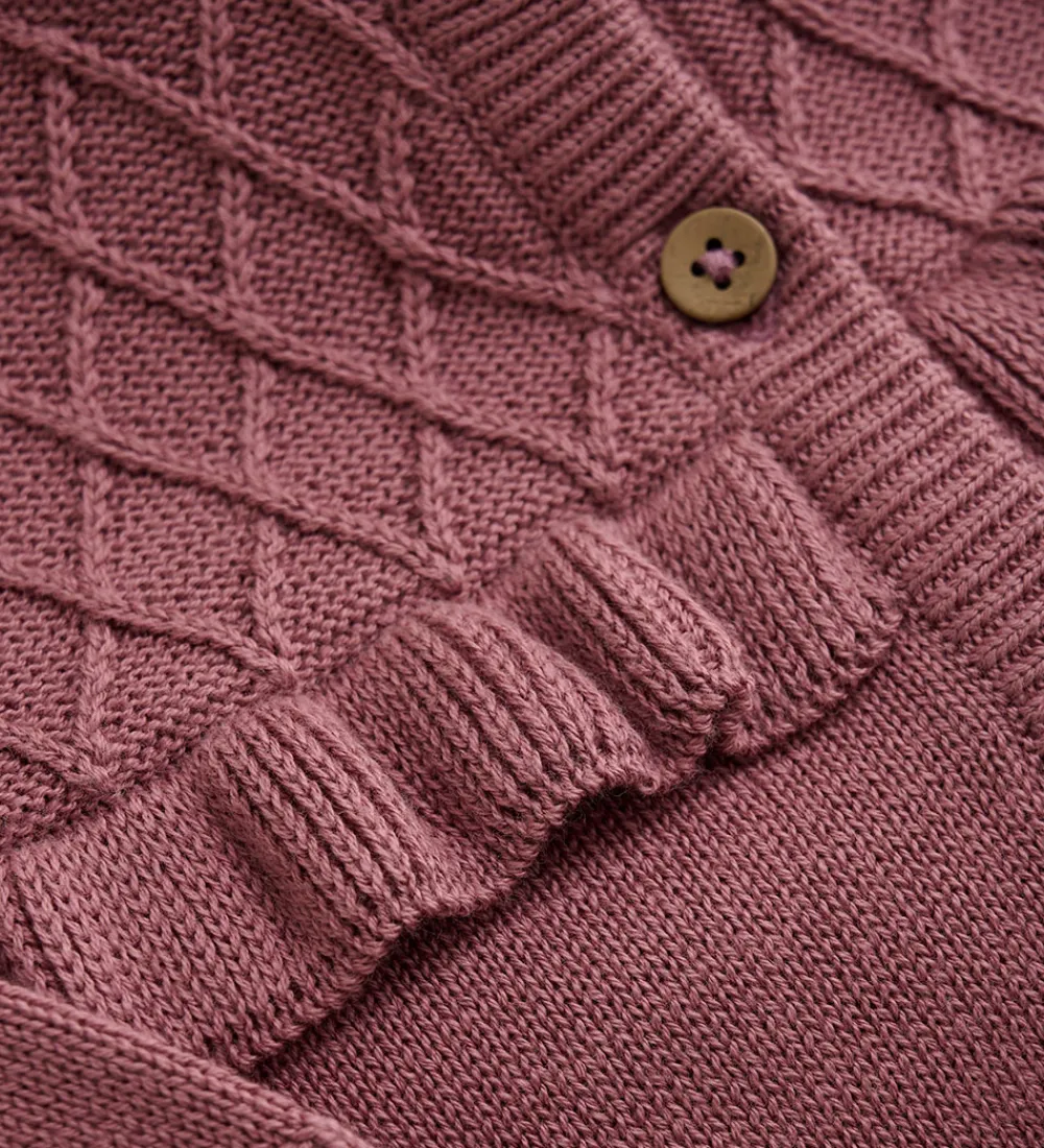 Striktrøjer-Fixoni Cardigan - Strik - Wistful Mauve