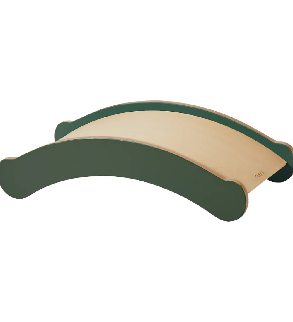 Motorisk Legetøj|Tumlemøbler-Flexa Balancebræt - Mini - Play - 68,7x31,1x18,3 cm - Deep green