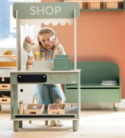 Flexa Trælegetøj|Legekøkken Og Legemøbel*Butik og Café - Træ - Play - Natural Green