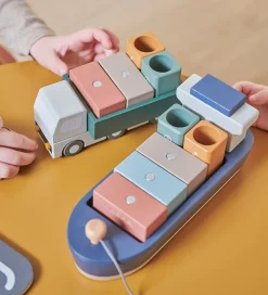 Flexa Trælegetøj*Containerskib - Træ - Play - 6 Dele - Multi