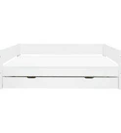 Senge-Flexa Enkeltseng m. Udtræksfunktion - 210x101x66,5 cm - Hvid